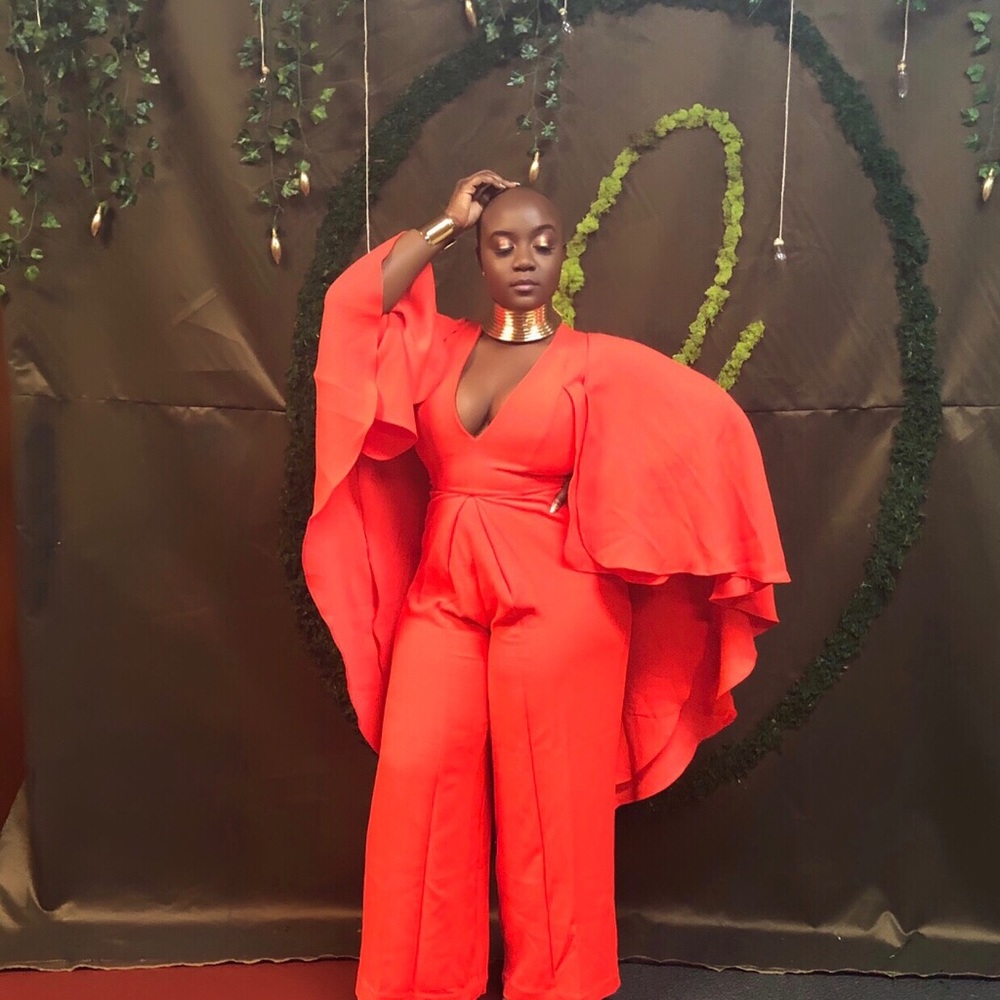 Cape Wide Leg Jumpsuit